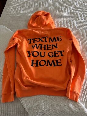 LONELY GHOST Orange Pullover Hoodie